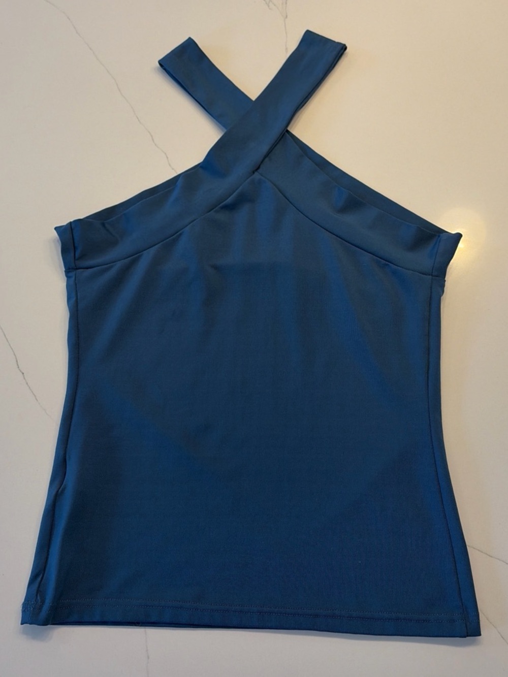 Royal Blue Cross Neck Blouse